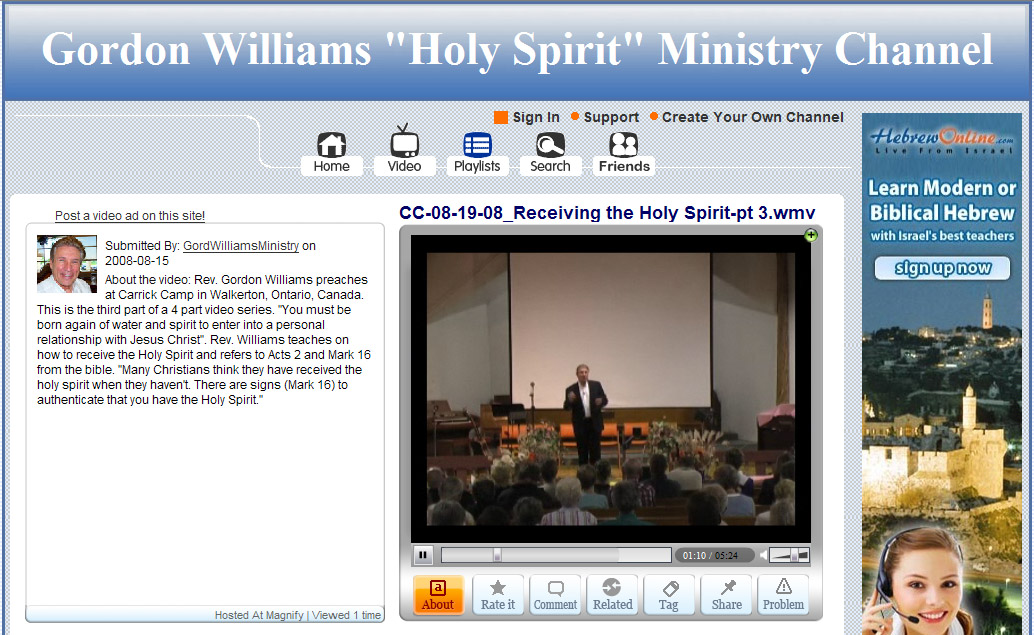 Rev Williams Holy Spirit Ministry Channel